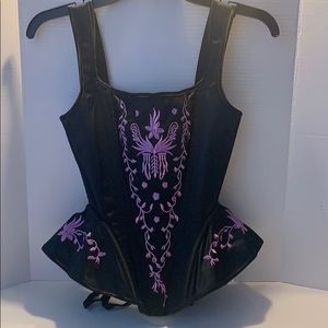 Black and Lavender Corset